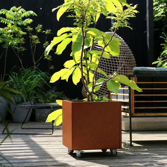 Moestuin- & Plantenbak Grönfeld 40 cm hgt. Aluminium|Cortenstaal look