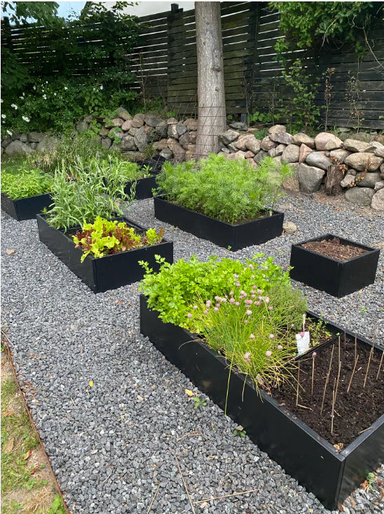 Moestuin- & Plantenbak Grönfeld 40 cm hgt. Aluminium Zwart
