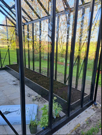Moestuin- & Plantenbak Grönfeld  25 cm hgt. Aluminium Zwart