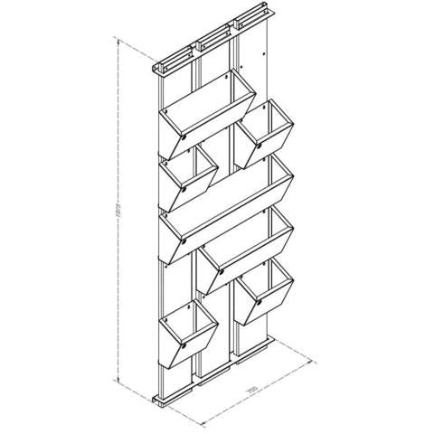 Plantenwand Grönfeld  Aluminium
